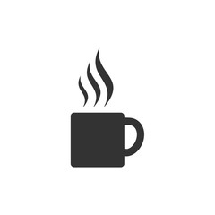 Cup of coffee. Coffee cup icon template black color editable. Coffee symbol Flat vector sign isolated on white background. Simple logo vector illustration for graphic and web design.