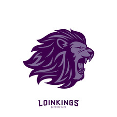 Lion Head Logo Design Vector. Silhouette of Lion. Vector illustration