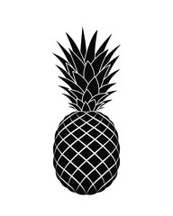 Pineapple graphic icon. Tropical fruit symbol. Pineapple sign isolated on white background. Vector Illustration 