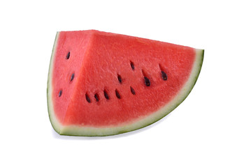 watermelon with slices isolated on white background
