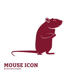 Mouse Design Vector. Silhouette of Mouse. Vector illustration