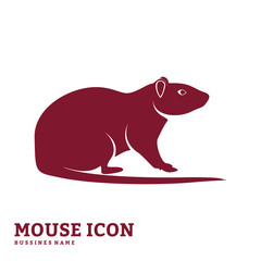 Mouse Design Vector. Silhouette of Mouse. Vector illustration