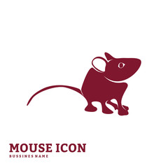 Mouse Design Vector. Silhouette of Mouse. Vector illustration