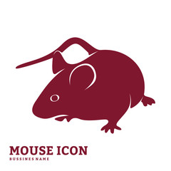 Mouse Design Vector. Silhouette of Mouse. Vector illustration
