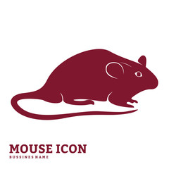 Mouse Design Vector. Silhouette of Mouse. Vector illustration