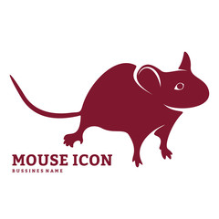 Mouse Design Vector. Silhouette of Mouse. Vector illustration