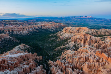 Beautiful sunset view of the Bryce Canyon National Park at Bryce Point