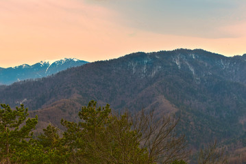 Cloudy at the mountains