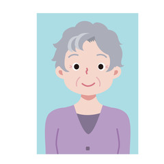 証明写真　高齢女性