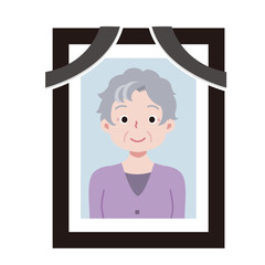 おばあさんの遺影