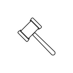 Judge Gavel Auction icon template black color editable. Gavel symbol Flat vector sign isolated on white background. Simple logo vector illustration for graphic and web design.