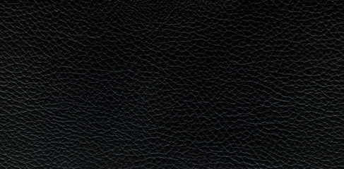 Black leather background. Panorama.	