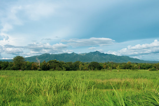 Nice view plains in Tuy, Batangas, Philippines. landscape background