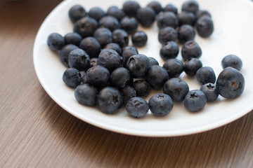 fresh blueberries in a bowl