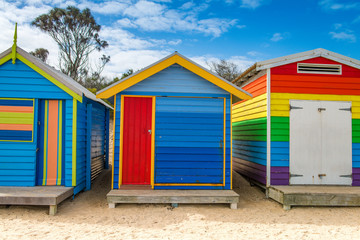 Naklejka premium Brighton Beach - Colorfoul Bathing Boxes - Melbourne