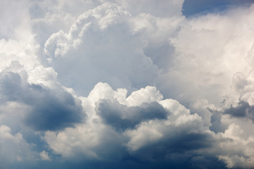 Clouds and bright blue sky background