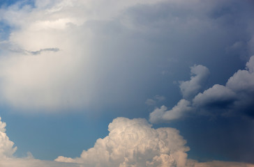 Clouds and bright blue sky background