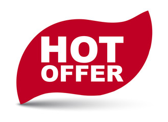 red vector banner hot offer