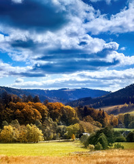 Beautiful landscape in Southern Poland near Klodzko