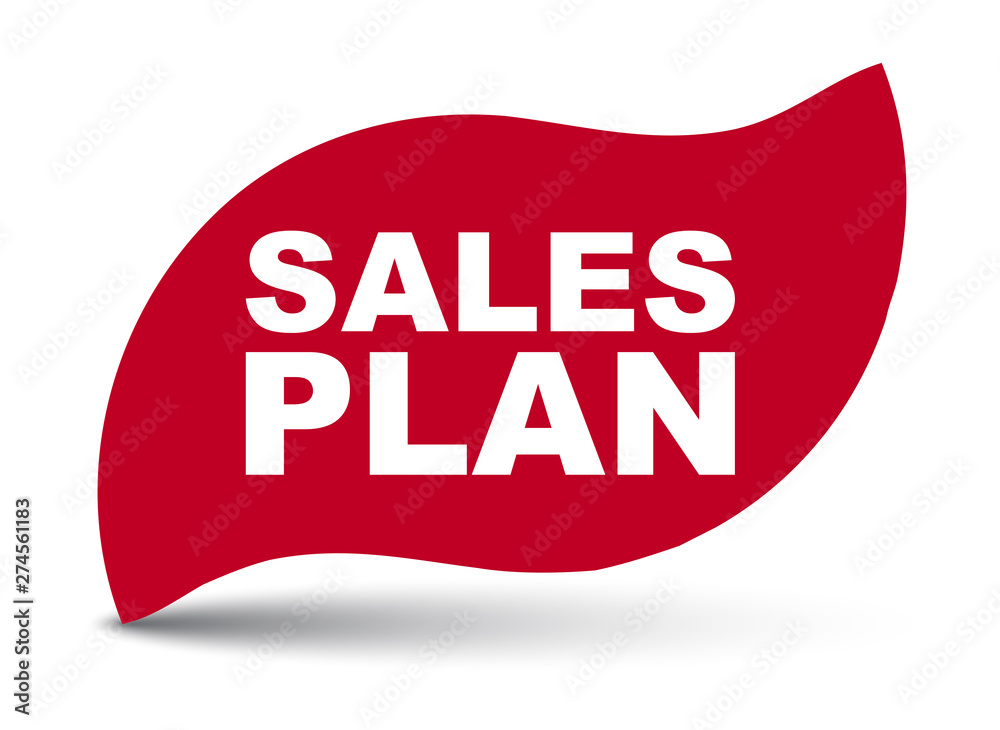 Wall mural red vector banner sales plan