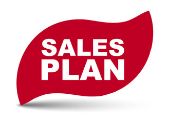 red vector banner sales plan