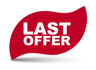 red vector banner last offer
