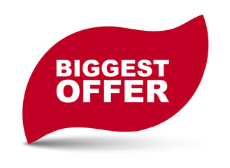 red vector banner biggest offer