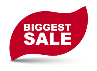 red vector banner biggest sale