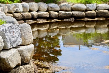 Fototapeta na wymiar stones in the water
