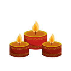 Spa aromatherapy candles isolated cartoon