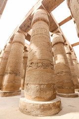 Columns in Hypostyle Hall of Karnak Temple, Luxor, Egypt