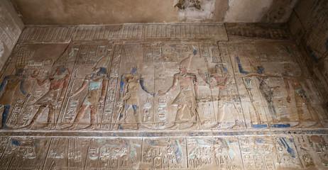 Hieroglyphics in Karnak Temple, Luxor, Egypt