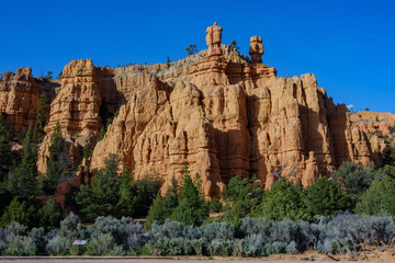 Beautiful rock landscape around Red Canyon