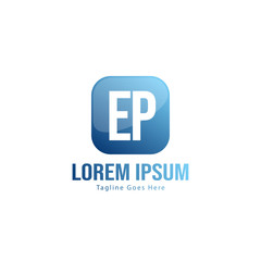 Obraz premium Initial EP logo template with modern frame. Minimalist EP letter logo vector illustration