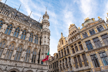 Fototapeta na wymiar Architecture in Grand Place Brussels Belgium