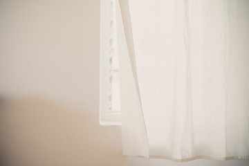interior curtain with window vintage style