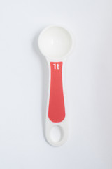 Tea spoon. White Measuring spoon