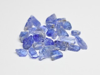 Tanzanite raw gemstones