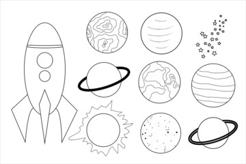 set of banner templates. universe. space. space trip. design. vector illustration