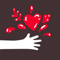 Hand with heart