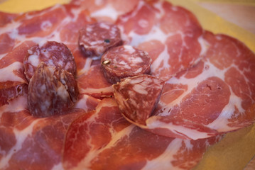 Cold cuts with salami and coppa