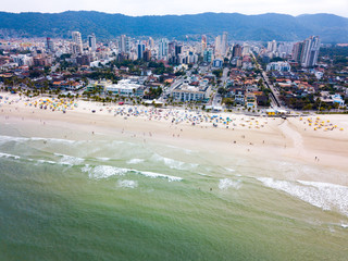 Aerial View of the Enseada Beach in Guarujá - São Paulo