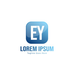 Obraz premium Initial EY logo template with modern frame. Minimalist EY letter logo vector illustration