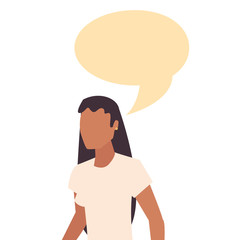 woman female character talk bubble