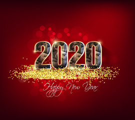 Happy New Year 2020, merry christmas. Happy Chinese New Year 2020 year of the rat