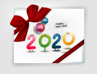 Happy New Year 2020, merry christmas. Happy Chinese New Year 2020 year of the rat