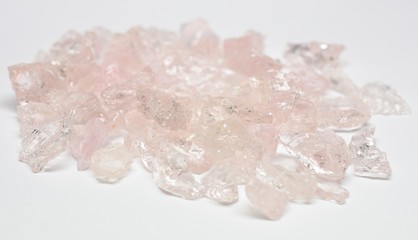 Morganite Beryl raw gemstones