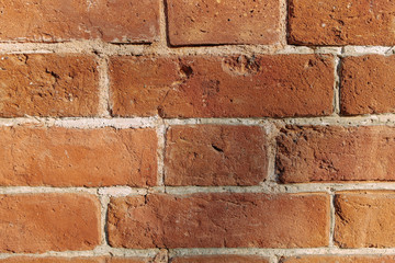 An old brick wall close up 