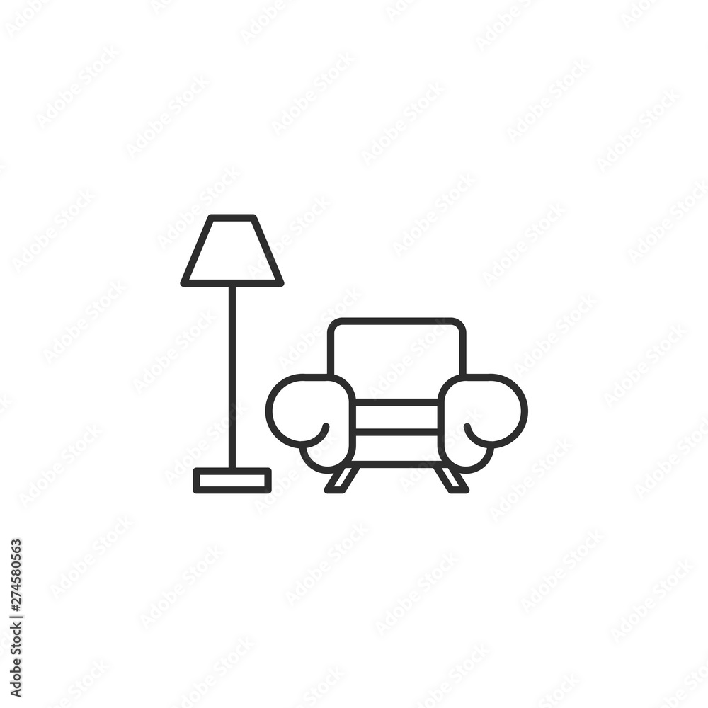 Poster sofa furniture couch icon template black color editable. sofa furniture symbol flat vector sign isol