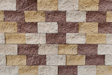 new multi-colored brick wall. texture background